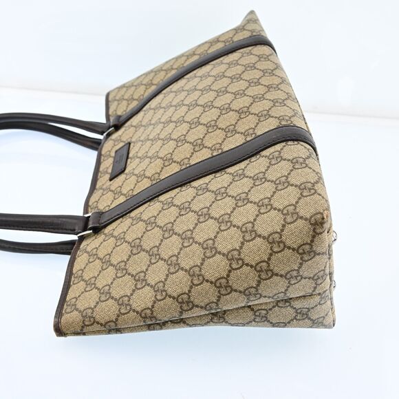 Auth Gucci Gg Supreme Tote Bag Pvc #136490G24B - Picture 5 of 15